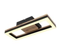 Luminosa Lighting Luminosa Beatrix Integrated Led Semi Flush Ceiling Light Matt Black Rectangle Led 3000K