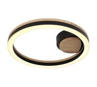 Luminosa Lighting Luminosa Beatrix Integrated Led Semi Flush Ceiling Light Matt Black Round Led 3000K