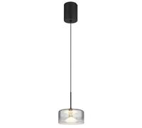 Globo LED pendant light Belinda, Ø 15 cm, smoke grey, glass