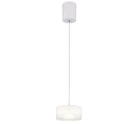 Luminosa Lighting Luminosa Belinda Slim Pendant Ceiling Light White Matt Opal Glass Shade Led 4000K