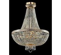 Luminosa Lighting Luminosa Bella Grand Chandelier Gold & Crystal, 8 Light, E14