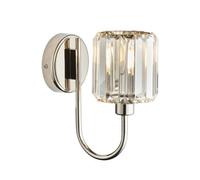 Endon 104109 Berenice 1lt Wall Bright nickel plate & clear glass 6W LED E14 (Required)