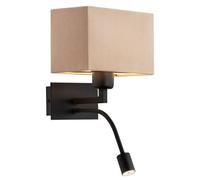 Luminosa Lighting Luminosa Bill Reading Wall Light Beige, Black Matt 3000K