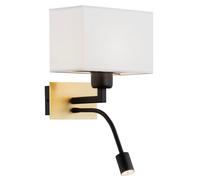 Luminosa Lighting Luminosa Bill Reading Wall Light White, Brushed Brass, Black Matt 3000K