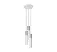 Luminosa Lighting Luminosa Borgio Cluster Pendant Ceiling Light, Grey, White, 3X Gu10