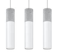 Luminosa Lighting Luminosa Borgio Triple Hanging Pendant Light Grey, White Gu10