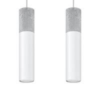 Luminosa Lighting Luminosa Borgio Twin Hanging Pendant Light Grey, White Gu10