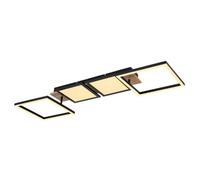 Luminosa Lighting Luminosa Bossy 4 Square Integrated Led Semi Flush Ceiling Light Matt Black 4X Led 3000K