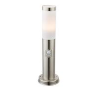 Luminosa Lighting Luminosa Boston Led Pir Outdoor Pedestal Light Stainless Steel Ip44 1X E27 3000K Dawn Dusk Sensor
