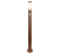 Luminosa Lighting Luminosa Boston Pir Outdoor Bollard Wood Look Ip44 1X E27 Dawn Dusk Sensor