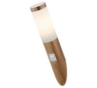 Luminosa Lighting Luminosa Boston Pir Outdoor Modern Wall Lamp Wood Look Ip44 1X E27 Dawn Dusk Sensor