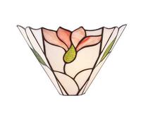 Luminosa Lighting Luminosa Botanica 1 Light Indoor Wall Uplighter Dark Bronze With Tiffany Glass, E14