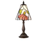Luminosa Lighting Luminosa Botanica 1 Light Small Table Lamp Dark Bronze, Tiffany Glass, E14