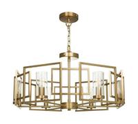 Luminosa Lighting Luminosa Bowi Cylindrical Ceiling Pendant Lamp Gold, 6 Light, E14