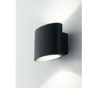 Luminosa Lighting Luminosa Boxter Outdoor Integrated Led Up Down Wall Light, Black, Ip44, 4000K