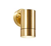 Luminosa Lighting Luminosa Brac Outdoor Down Wall Lamp Real Brass Ip44