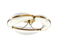 Luminosa Lighting Luminosa Breeze Modern Integrated Led Semi Flush Ceiling Light Brass 3000K 2700Lm Acrylic Shade