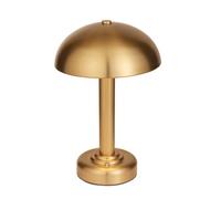 Luminosa Lighting Luminosa Bridport Rechargeable Table Lamp Warm Brass Plate, 1X Integrated Led