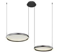 Luminosa Lighting Luminosa Briggs Pendant Ceiling Light Matt Black 2X Led Dimmable 2700-6000K Remote Control