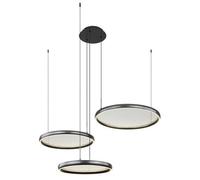 Luminosa Lighting Luminosa Briggs Pendant Ceiling Light Matt Black 3X Led Dimmable 2700-6000K Remote Control