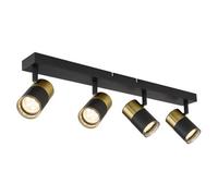 Luminosa Lighting Luminosa Brisbon Ceiling Spotlight Bar Matt Black 4X Gu10