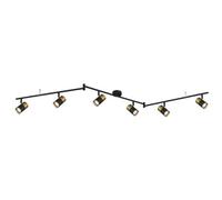 Luminosa Lighting Luminosa Brisbon Ceiling Spotlight Bar Matt Black 6X Gu10