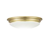 Luminosa Lighting Luminosa Brompton Decorative Flush Ceiling Light Polished Brass, Ip44