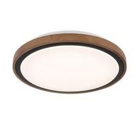 Luminosa Lighting Luminosa Bruno 36Cm Integrated Led Semi Flush Ceiling Light Matt Black Led 3000-6000K
