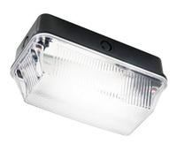 Luminosa Lighting Luminosa Bulkhead With Clear Prismatic Diffuser And Black Plastic Base, 230V Ip65 60W B22
