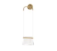 Luminosa Lighting Luminosa Cabaret Hanging Modern Wall Lamp Brass 3000K 850Lm Glass Shade