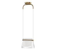Luminosa Lighting Luminosa Cabaret Modern Pendant Ceiling Light Brass 3000K 850Lm Glass Shade