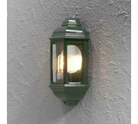 Luminosa Lighting Luminosa Cagliari Outdoor Simple Lantern Flush Wall Light - Green, Ip43