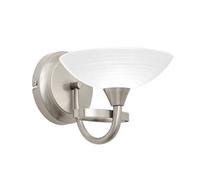 Luminosa Lighting Luminosa Cagney 1 Light Wall Light Satin Chrome With White Painted Glass Shade, G9