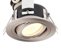 Luminosa Lighting Luminosa Cali Round Tiltable Recessed Downlight Satin Chrome Ip44