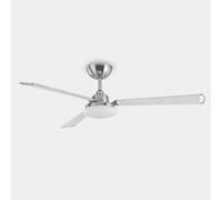Luminosa Lighting Luminosa Calima 3 Blade 126Cm Ceiling Fan With Led Light Satin Nickel, White