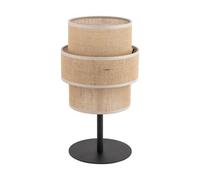 Luminosa Lighting Luminosa Calisto Table Lamp With Round Shade Black, Brown 1Xe27