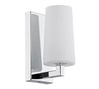 Luminosa Lighting Luminosa Camelot Wall Lamp With Shade Chrome Base, Glass Opal Matt