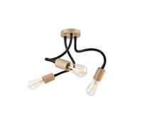 Luminosa Lighting Luminosa Cameron Multi Arm Semi Flush Ceiling Light Black, 3X E27