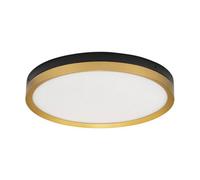 Luminosa Lighting Luminosa Cantria 40Cm Flush Ceiling Light Black, Brass Gold Led 31W 1916Lm 3000K
