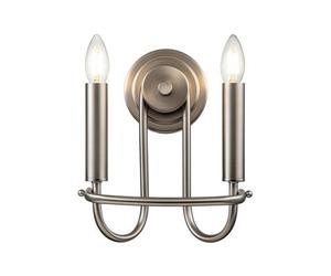 Luminosa Lighting Luminosa Capitol Hill 2 Light Candle Wall Lamp, Brushed Nickel