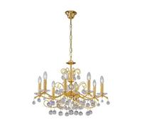 Luminosa Lighting Luminosa Carmen Classic Crystal 8 Arm Chandelier Polished Gold, 8X E14