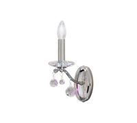 Luminosa Lighting Luminosa Carmen Classic Crystal Candle Wall Light Polished Chrome, 1X E14