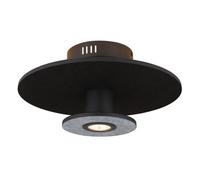 Luminosa Lighting Luminosa Carter Integrated Led Semi Flush Ceiling Light Matt Black Led 3000K