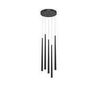 Luminosa Lighting Luminosa Cascade Modern Cluster Pendant Ceiling Light Black 2400Lm 5Xled