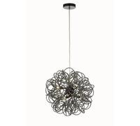 Luminosa Lighting Luminosa Cassidy Ceiling Pendant Spherical Interwinding Aluminium 6 Light G9 Black