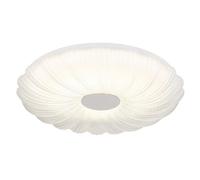 Luminosa Lighting Luminosa Cavendish Patterned Glass Flush Ceiling Light White Led 2700-6000K
