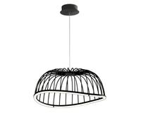 Luminosa Lighting Luminosa Celeste Caged Ceiling Pendant 61Cm Round, 30W Led, 3000K, 2100Lm, Black
