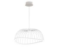 Luminosa Lighting Luminosa Celeste Caged Ceiling Pendant 61Cm Round, 30W Led, 3000K, 2100Lm, White