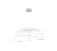 Luminosa Lighting Luminosa Celeste Caged Ceiling Pendant 81Cm Round, 40W Led, 3000K, 2800Lm, White