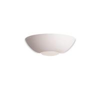 Luminosa Lighting Luminosa Ceramic 1 Light Indoor Wall Uplighter - 100W Unglazed, Acid White Glass, E27